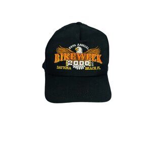 Bike Week 59th Annual Daytona Beach 2000 Black Cap Motorcycle Hat Harley